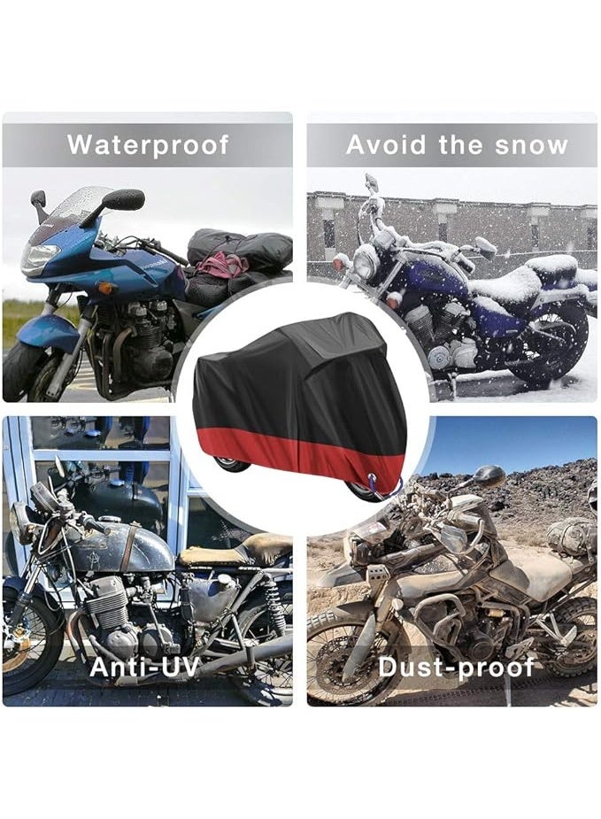 Waterproof Motorcycle Cover, Motorcycle or Scooter Cover Oxford 190T, Protection Against Dust, UV, Debris, Rain, for Motorcycles - Image 4